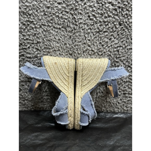 Castaner Espadrilles Carina Denim Canva Wedge Heel Ankle Wrap Women's‎ 35 US 5 - Picture 7 of 9